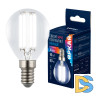 Лампа светодиодная филаментная Uniel LED-G45-4W/4000K/E14/CL GLY01TR UL-00011939