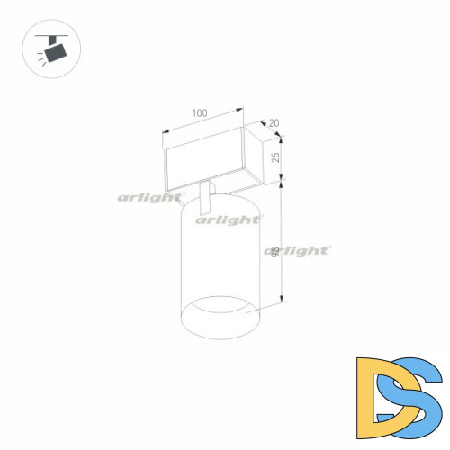 Трековый светодиодный светильник Arlight Mag-Spot-25-R90-9W Day4000 033240