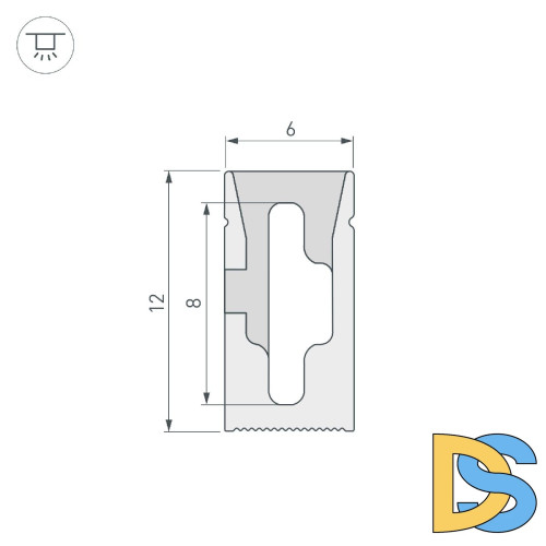 Силиконовый профиль Arlight WPH-FLEX-0612-SIDE-S8-10m WHITE 040825