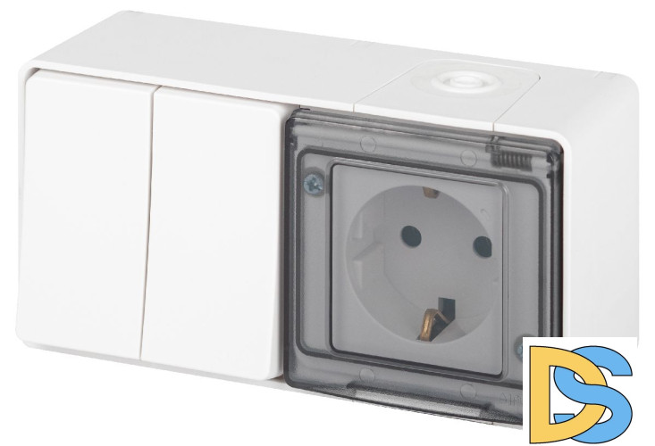 Блок розетка с выключателем Эра 11-7502-01 Б0063270