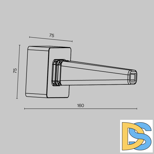 Настенный фиксатор для подвесного монтажа шинопровода Maytoni Elasity TRA160BC-B