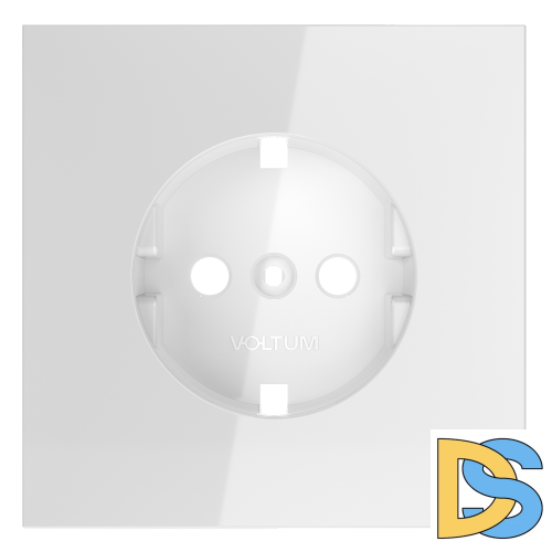 Накладка для розетки с заземлением, S70 (белый глянцевый)