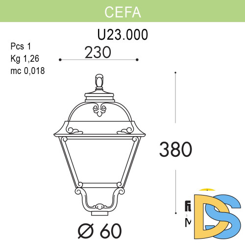 Уличный светильник Fumagalli Cefa U23.000.000.VXF1R