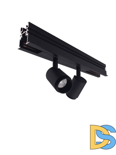 Трековый магнитный светильник Elvan PJ-2002-2x6W-WW-BK