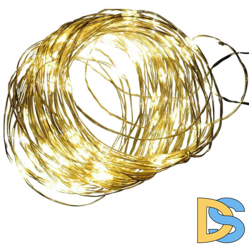 Светодиодная гирлянда (UL-00005265) Uniel Роса теплый белый ULD-S0500-050/SCB/2AA Warm White IP20 Dew