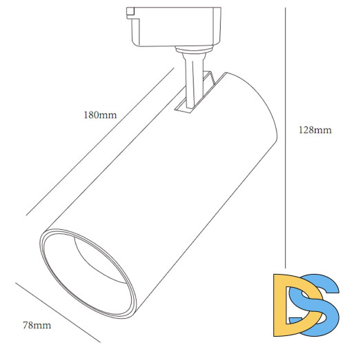 Трековый однофазный светильник ЭРА TR5-30 COB WH Б0049054