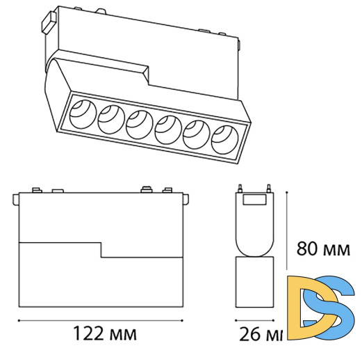 Трековый магнитный светильник Italline Kreator IT09-9014 black 3000K