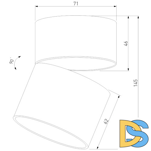 Накладной спот Elektrostandard Rolly 25112/LED 4690389207853 a067486