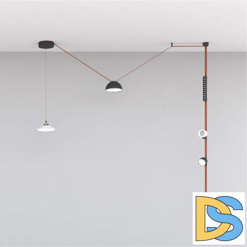 Трековый однофазный светильник Denkirs Belty Flow DK5565-WH+BK