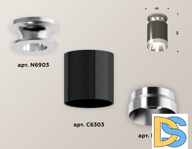 Накладной светильник Ambrella Light Techno XS6303101 (N6903, C6303, N6132)