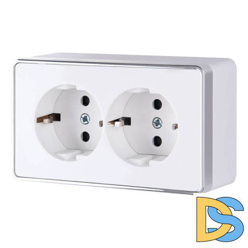 Розетка двойная с заземлением Werkel Gallant белый W5072101 4690389164644