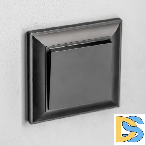 Перекрестный переключатель Werkel одноклавишный черный матовый W1113008 4690389156687