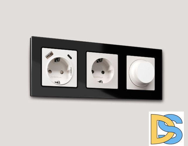 Рамка трехместная Ambrella Volt Platos AF380803