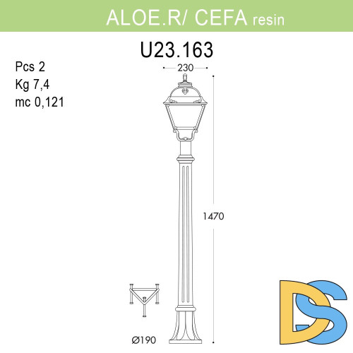 Уличный светильник Fumagalli Aloe R/Cefa U23.163.000.AXF1R