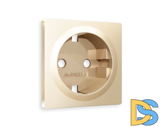 Лицевая панель для розетки с/з Ambrella Volt Alfa AP6060