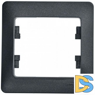 Рамка 1-ая (одинарная), Антрацит, серия Glossa, Schneider Electric