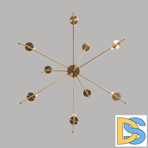 Люстра на штанге Eurosvet Anders 60142/9 латунь a061931