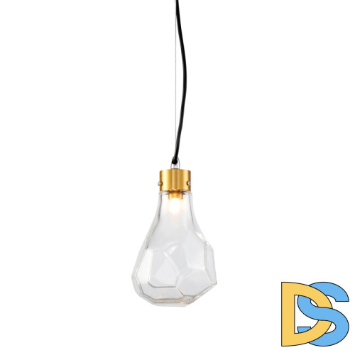 Подвесной светильник Delight Collection KR1197 KR1197P-1 brass/clear