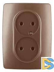 Розетка 2x2P Эра 12-2107-14 Б0031246