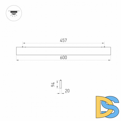 Линейный светильник Arlight Lineair Flat 031470