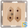 Розетка 2-ая электрическая без заземления, Сосна (пластик), серия Wessen 59, Schneider Electric