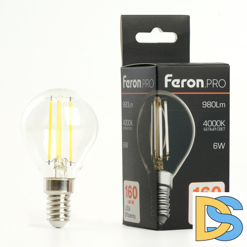 Лампа светодиодная Feron LB-1706 E14 6W 4000K 51257