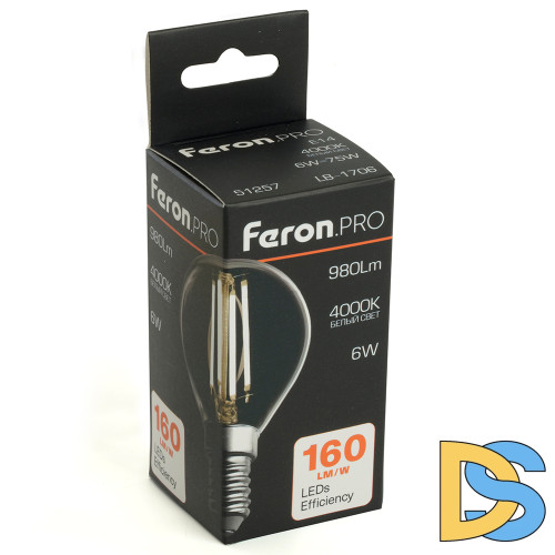 Лампа светодиодная Feron LB-1706 E14 6W 4000K 51257
