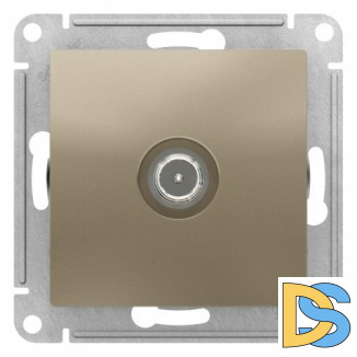 Розетка телевизионная проходная ТV, Шампань, серия Atlas Design, Schneider Electric