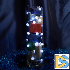 Светодиодная гирлянда линейная Лед шарики Feron CL565 48610