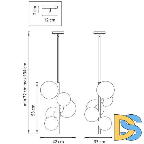 Люстра на штанге Lightstar Croco 815053