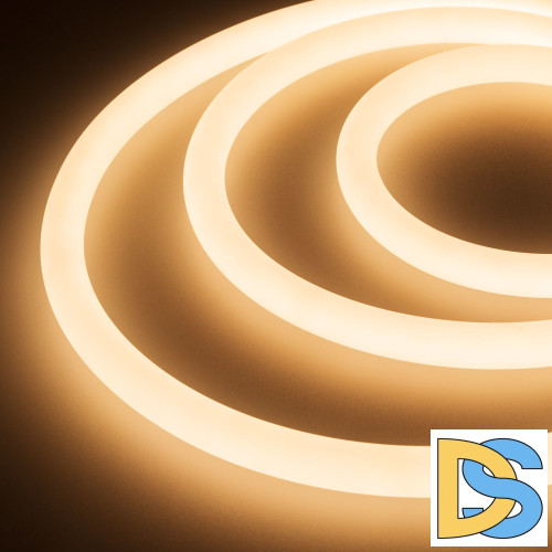 Лента герметичная Arlight MOONLIGHT-TOP-A336-D18mm 24V Warm3000 360deg (14.4 W/m, IP65, 2835, 5m, wire x1) 038754