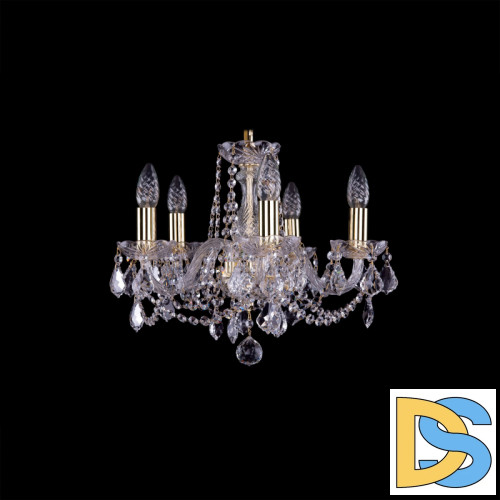 Подвесная люстра Bohemia Ivele Crystal 1402/5/141 G Leafs