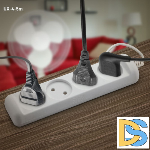 Удлинитель электрический Эра UX-4-5m Б0038561