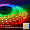 Комплект светодиодной ленты Apeyron 12В 14.4Вт/м smd 5050 60 д/м IP20 5 м RGB (блок, коннектор, контроллер) 10-33