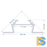 Профиль угловой накладной Apeyron ширина ленты до 10мм (рассеиватель, заглушки - 2шт) 08-07