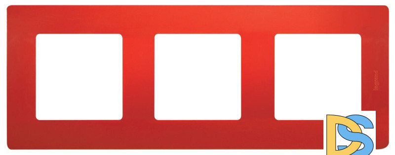 Рамка 3-постовая Legrand Etika красная 672533