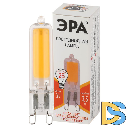 Лампа светодиодная Эра G9 3,5W 2700K LED JCD-3,5W-GL-827-G9 Б0049083
