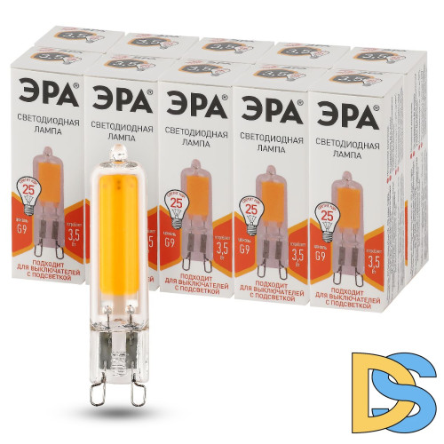 Лампа светодиодная Эра G9 3,5W 2700K LED JCD-3,5W-GL-827-G9 Б0049083