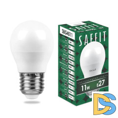 Лампа светодиодная Saffit SBG4511 шар E27 11W 4000K 55139