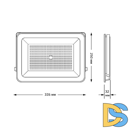 Прожектор светодиодный Gauss Qplus 150W 6500К 690511150