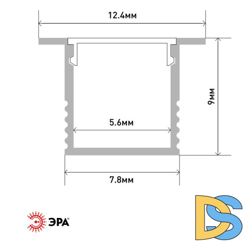 Комплект с врезным анодированным профилем Эра 1209 Б0062777