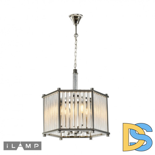Подвесная люстра iLamp Rich P9509-4 Nickel