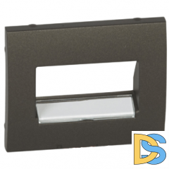 Лицевая панель для информационных розеток Legrand Galea Life - темная бронза