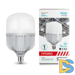 Лампа светодиодная Gauss E40 95W 4100K матовая 60420