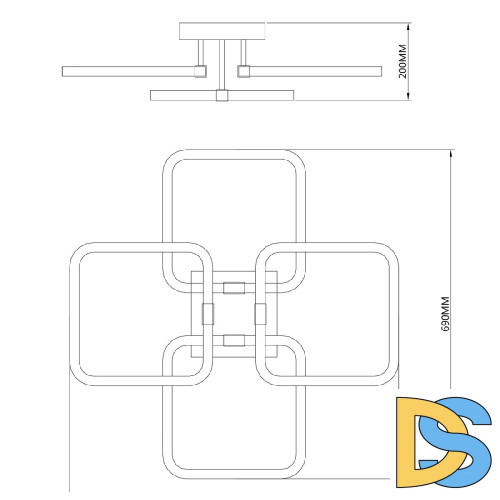 Потолочная люстра Escada Tube 10279/4LED