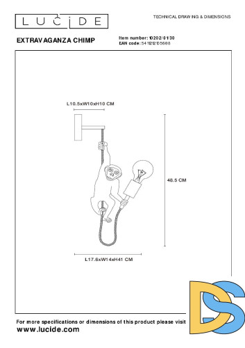 Бра Lucide Extravaganza Chimp 10202/01/30