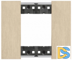 Рамка на 1 пост, 2 модуля - Немецкий/Итальянский стандарт. Золото. Bticino серия Living Now. Btichino