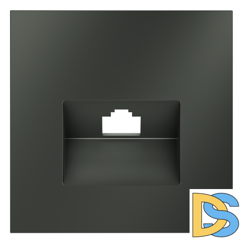 Накладка для розетки компьютерной RJ45 кат.6, S70 (титан)