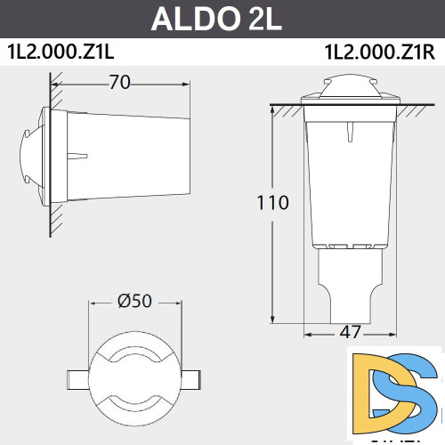 Грунтовый светильник Fumagalli Aldo 1L2.000.000.LXZ1L