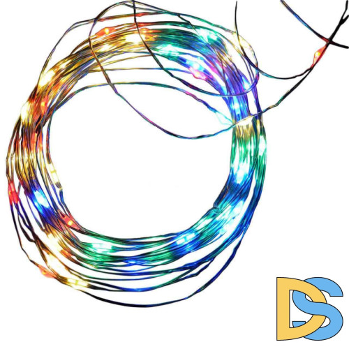 Светодиодная гирлянда (UL-00005266) Uniel Роса разноцветный ULD-S0500-050/SCB/2AA Multi IP20 Dew